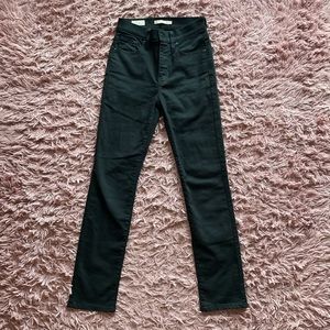 LEVI’S 724 black high rise straight jeans